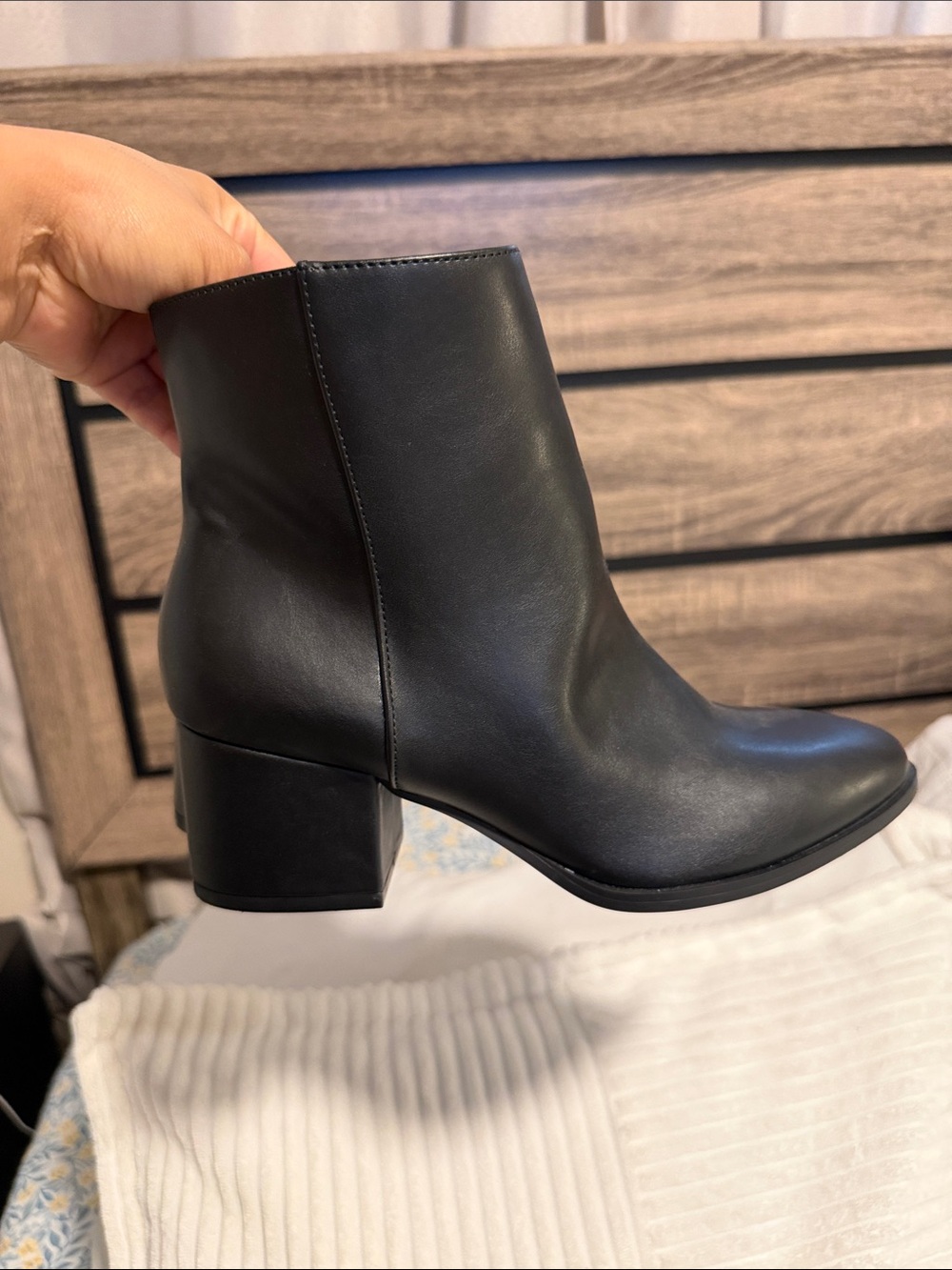 New without tags Black Leather Ankle Boot - Women
